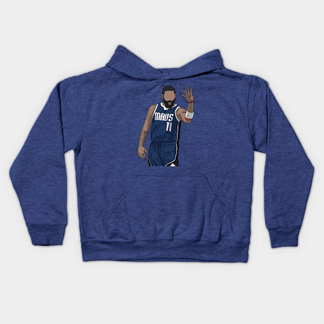 Kyrie Irving Celebration Kids Hoodie by Luna Illustration